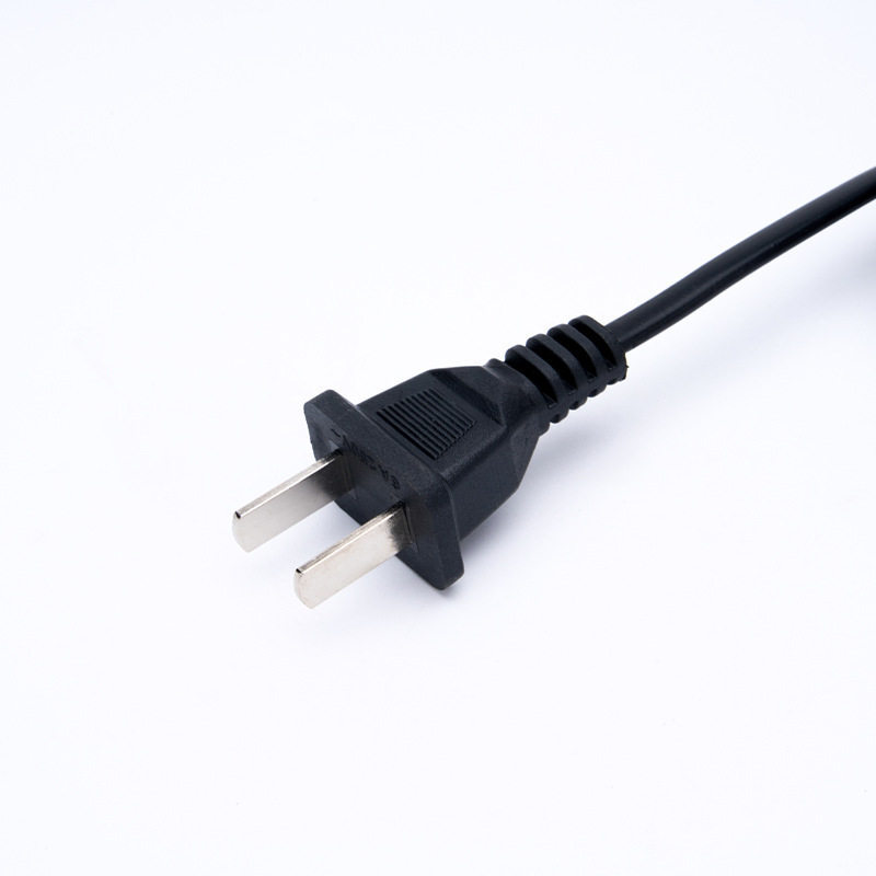 AC wire pure copper core two-pin two-core plug wire pvc double-layer insulated power cord international U.S. gauge tail connection wire