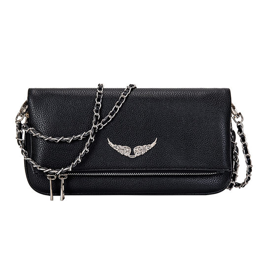 French Jindian Zv leather small square bag Foreign Trade European and American fashion all-match wings underarm shoulder crossbody bag