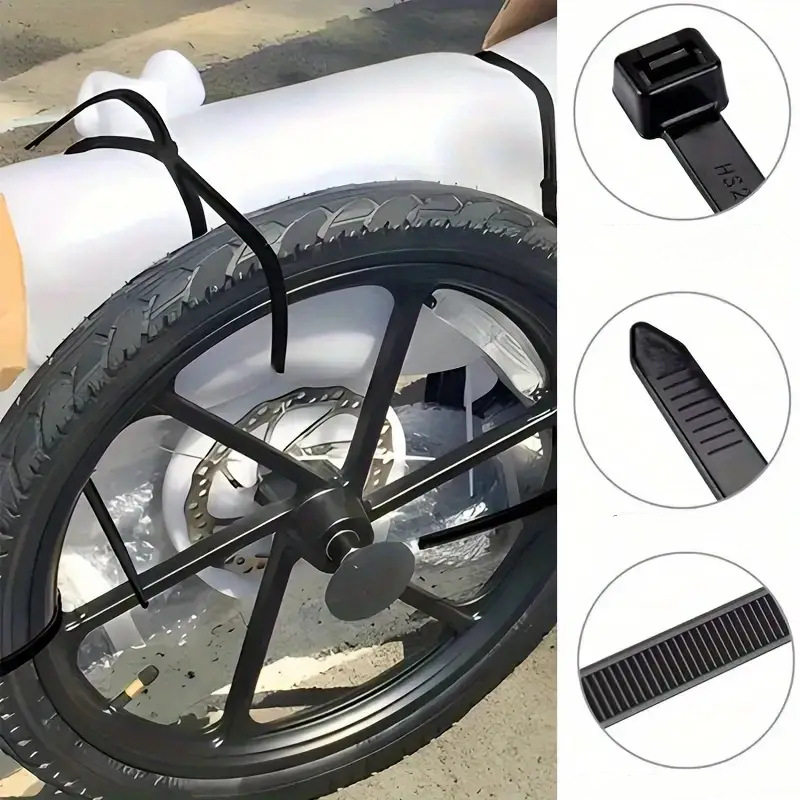 Cross-Border Wholesale Direct Sales Self-Locking Nylon Cable Ties Multi-Specification White Black Cable Ties Gardening