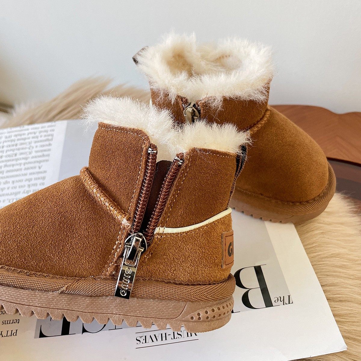 {16-30 size} baby snow boots winter 1-2 years old baby boy toddler shoes fleece-lined children's cotton shoes girls' shoes