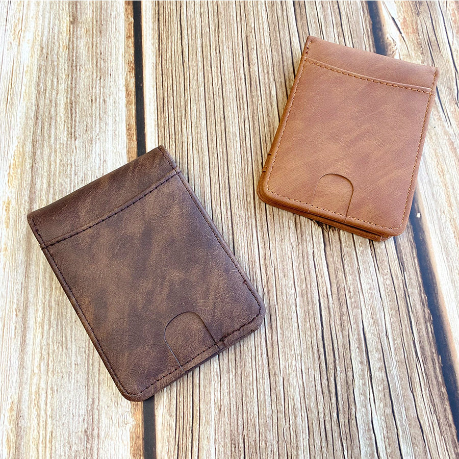 2024 Retro Casual Men's Card Bag Portable Ultra-thin Card Set Multi-card Exquisite PU Credit Card Men's Wallet Short