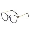 TR Glasses Anti-blue Glasses Metal Frame Wave Pattern Large Square Frame Fashionable Flat Glasses Student Myopia Glasses