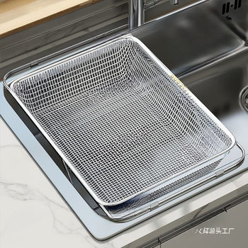 Stainless Steel Drain Basket Water Storage Rack Sink Dish Rack Household Drain Rack Kitchen Telescopic Drain Rack