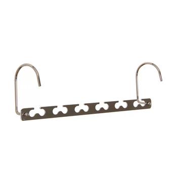 Stainless Steel Heart Shaped 6 Hole Magic Hanger Multi-functional Folding Drying Rack Creative Household Stainless Steel Anti-slip Hanger
