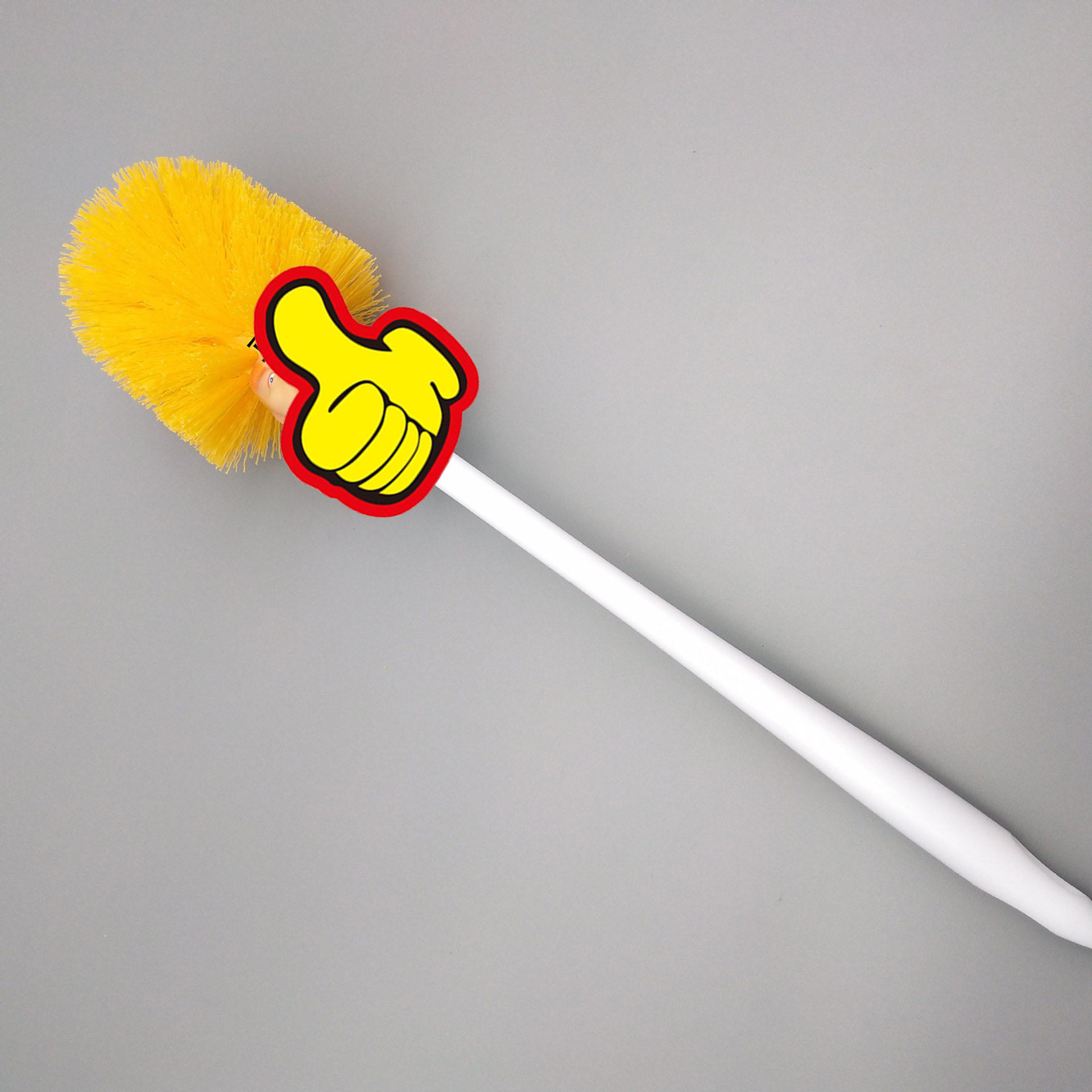 Cross-border explosions funny toilet brush creative doll doll toilet brush suit yellow fun spoof toilet brush