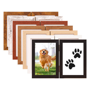 Cross-border combination wooden photo frame table two-fold 6-inch hinge photo hinge double combination picture frame wholesale