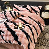 Thickened High-Weight Rabbit Plush Four-Piece Set Milk Velvet Class a Maternal and Infant Grade Autumn and Winter Warm Fleece-Lined Bed Bed Sheetss and Quilt Covers