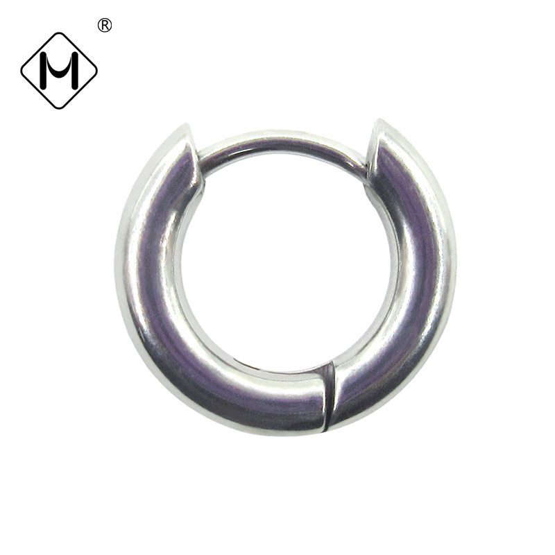 Простые серьги-кольца Meijier из нержавеющей стали, серьги-катушки из титановой стальной проволоки для мужчин и женщин, большая ушная пряжка, индивидуальное простое простое кольцо для ушей