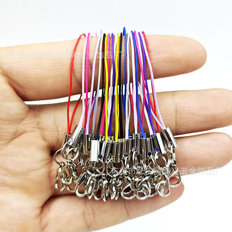 Source direct color lobster buckle mobile phone rope crafts mobile phone chain diy accessories U disk doll hanging rope
