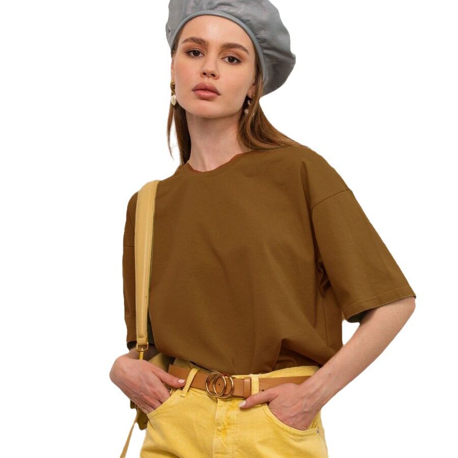 Womens Loose Fit Cotton T Shirt 16 Colors Soft Fabric Casual Style Perfect for Summer Wear Wholesale Available