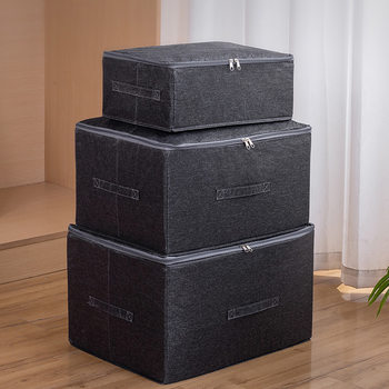 Household Fabric Large Capacity Clothes Storage Box Quilt Layered Fixing Box Storage Basket Foldable Large Capacity Storage