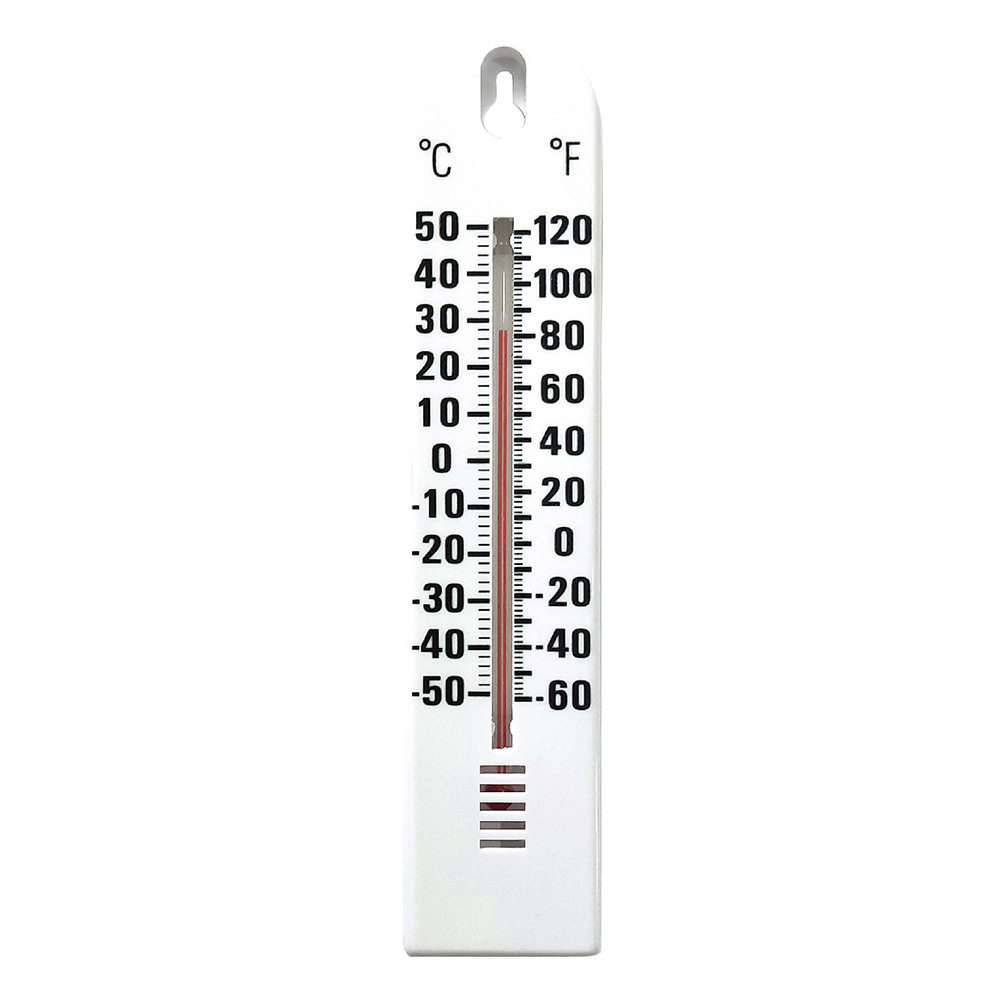 Indoor and Outdoor Environment, Glass Red Oil Traditional Type, Household Garden Greenhouse, Hanging Plastic Shell Thermometer