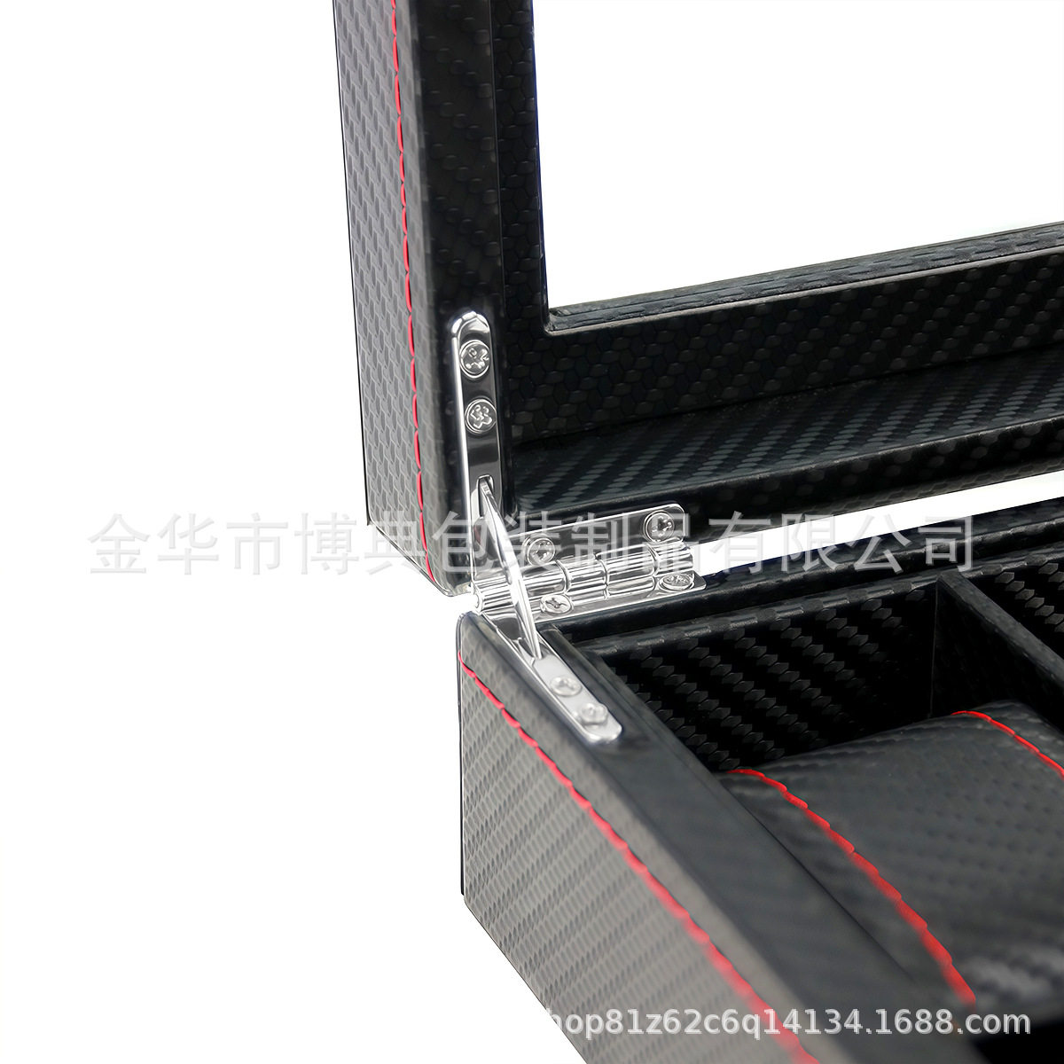 Export Spot Wholesale 12-Position Carbon Fiber Watch Storage Display Box Leather Watch Case Pu Watch Case Wholesale