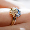 Sun and Moon Glory Stacked Ring Women's Sun and Moon Couple Opening Ring Cross-border Explosive Fashion Design Ring