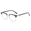 New Retro Eyebrow Glasses Frame Men's Business Finished Myopia Glasses Women's Fashion Anti-Blue Light Discoloration Flat Glasses