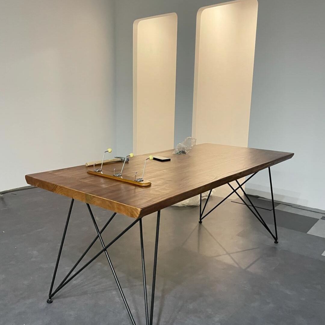 电脑桌北欧实木工作台简约办公桌桌子书桌实木电脑桌工作台直播桌