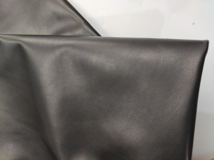 Ultra-Thin 0.3mm First-Layer Sheepskin Leather Black for High-End Clothing Leather Goods Lining Leather Fabric Whole Piece
