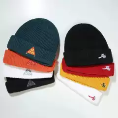 Black Beanie Hat for Men and Women, Versatile Knitted Slouchy Hat for Autumn and Winter, Acg Woolen Hat, Head-Covering Sb Cold Hat