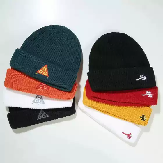 Black Beanie Hat for Men and Women, Versatile Knitted Slouchy Hat for Autumn and Winter, Acg Woolen Hat, Head-Covering Sb Cold Hat