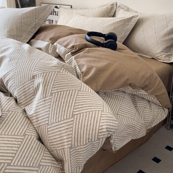 New High Count and High Density Pure Cotton Set Simple Nordic Style Pure Cotton