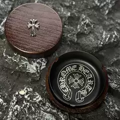 Retro Cross Ashtray with Cover Stainless Steel Personalized Living Room Bedroom Bar Trendy Style Anti-Fly Ashtray