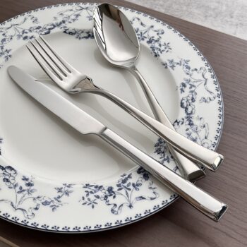 Square Handle Tableware 304 Stainless Steel Extra Thick Knife, Fork and Spoon Set Steak Restaurant High-End Hotel Tableware Knife, Fork and Spoon