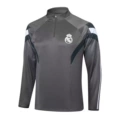 B971# 24/25 Half Zip Real Madrid Gray (Vintage Edition)