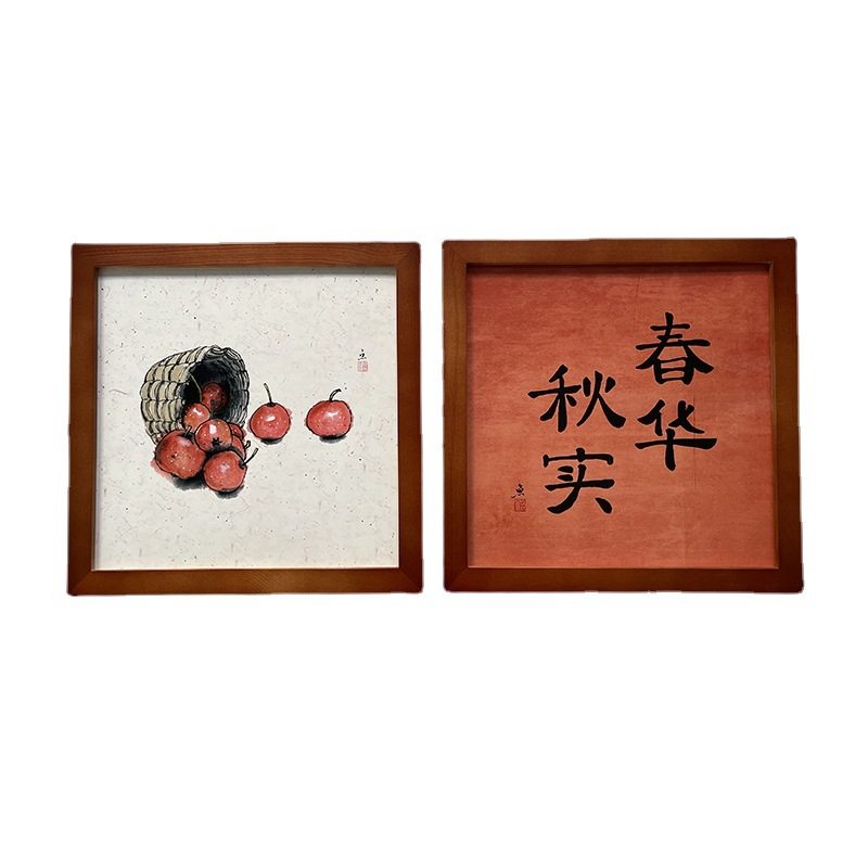 Square photo frame family portrait creative couple commemorative gift table painting stick works Children's year-old inkpad frame