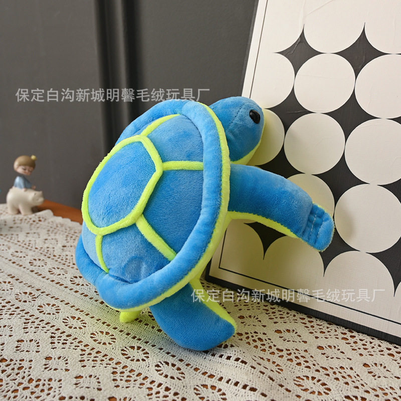 跨境仿真海龟毛绒玩具金钱龟公仔胖版乌龟抱枕厂家现货批发大眼龟