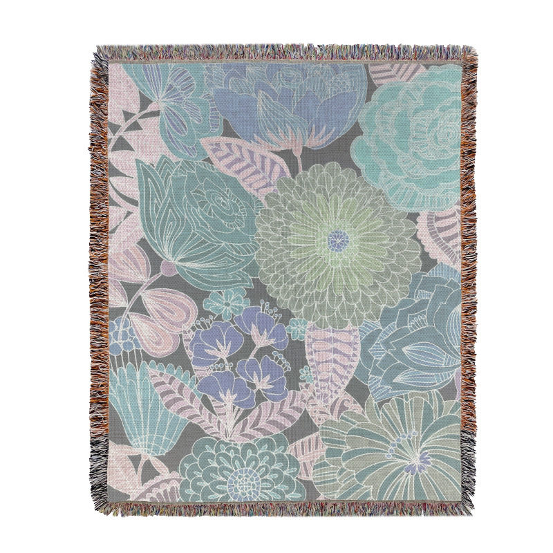 Flower sofa blanket sofa towel thread blanket decorative tapestry camping blanket towel export cross-border supply multi-functional blanket