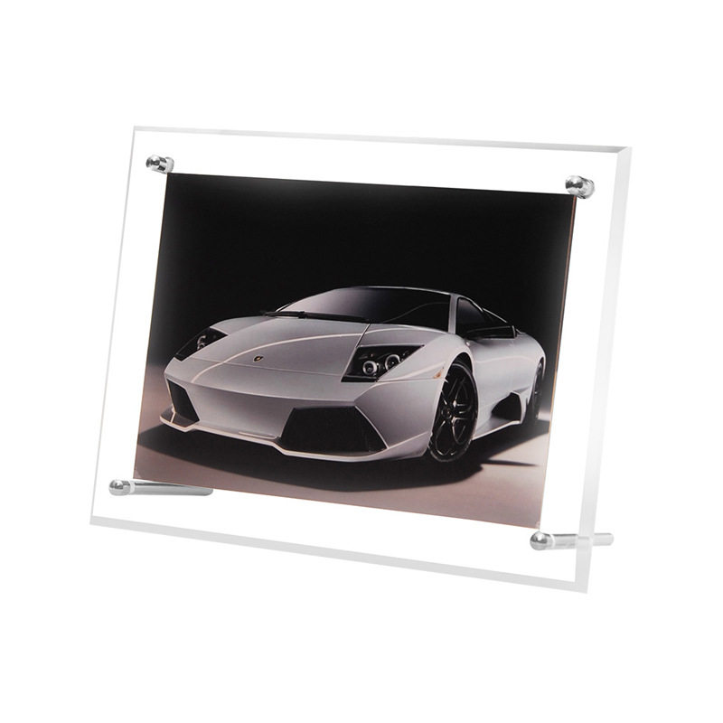 Acrylic Simple Creative Cross-Border Photo Frame 56781012inch A4 Certificate Holder Thickeneded Inverted Beveled Edge A3 Transparent Photo Holder