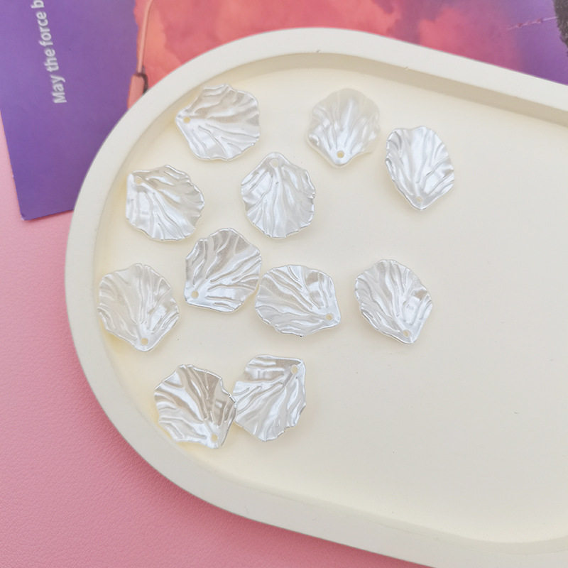 ABS仿珍珠贝壳花瓣发簪饰品配件手工diy装饰工艺礼品贝叶配饰批发