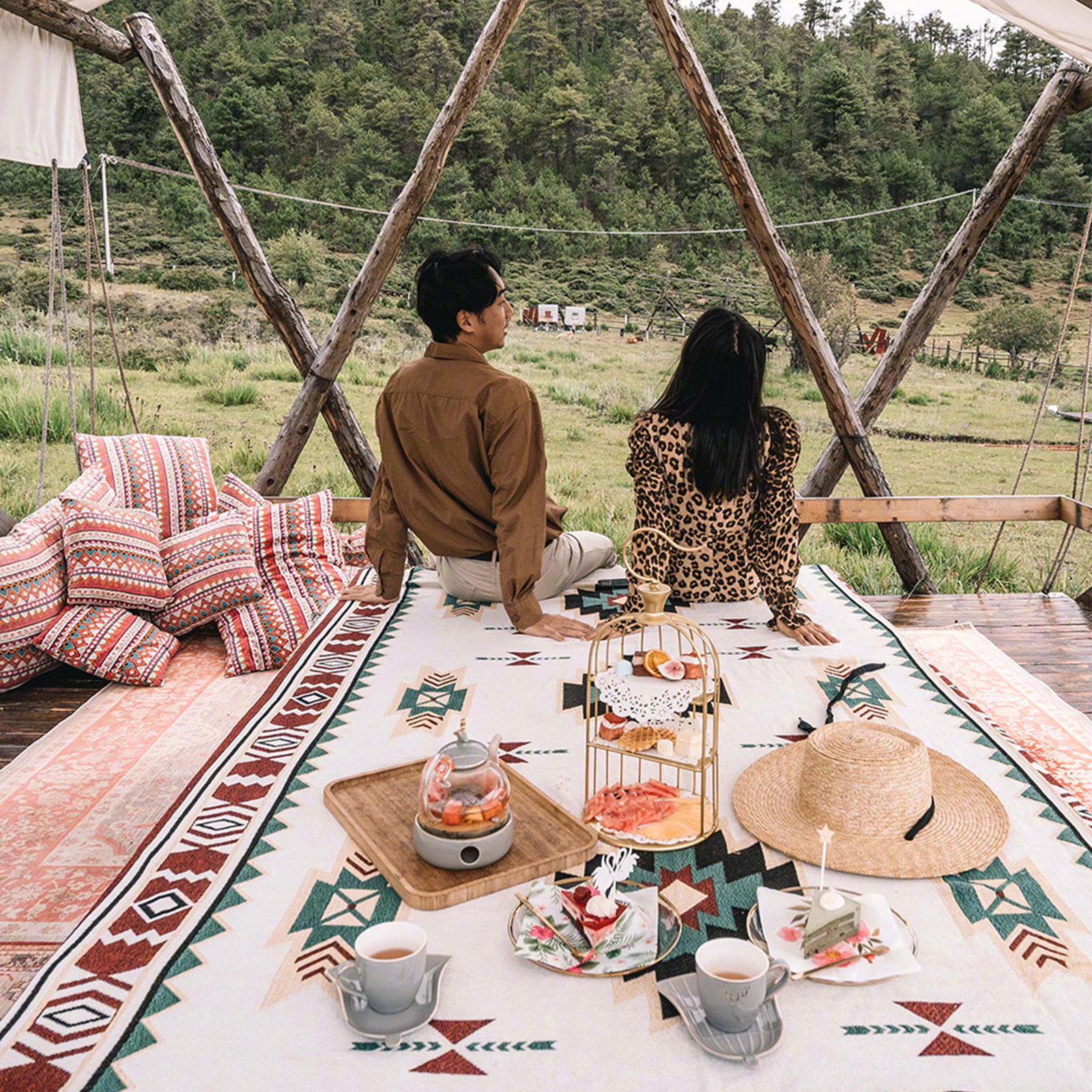 Camping Blanket, Outdoor Blanket, Picnic Blanket, Sofa Blanket, Ins Style Bedside Blanket, Air Conditioning Blanket, Thread Blanket, Indian Blanket