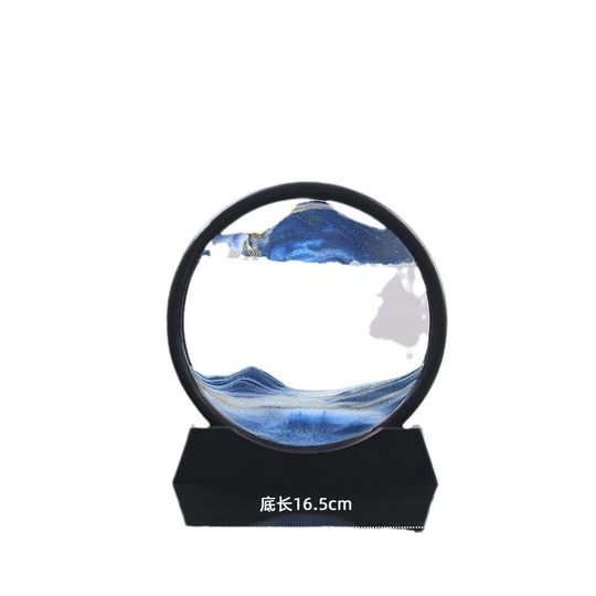 Home creative 3D dynamic three-dimensional quicksand painting living room office desktop decorative painting gift quicksand painting ornaments