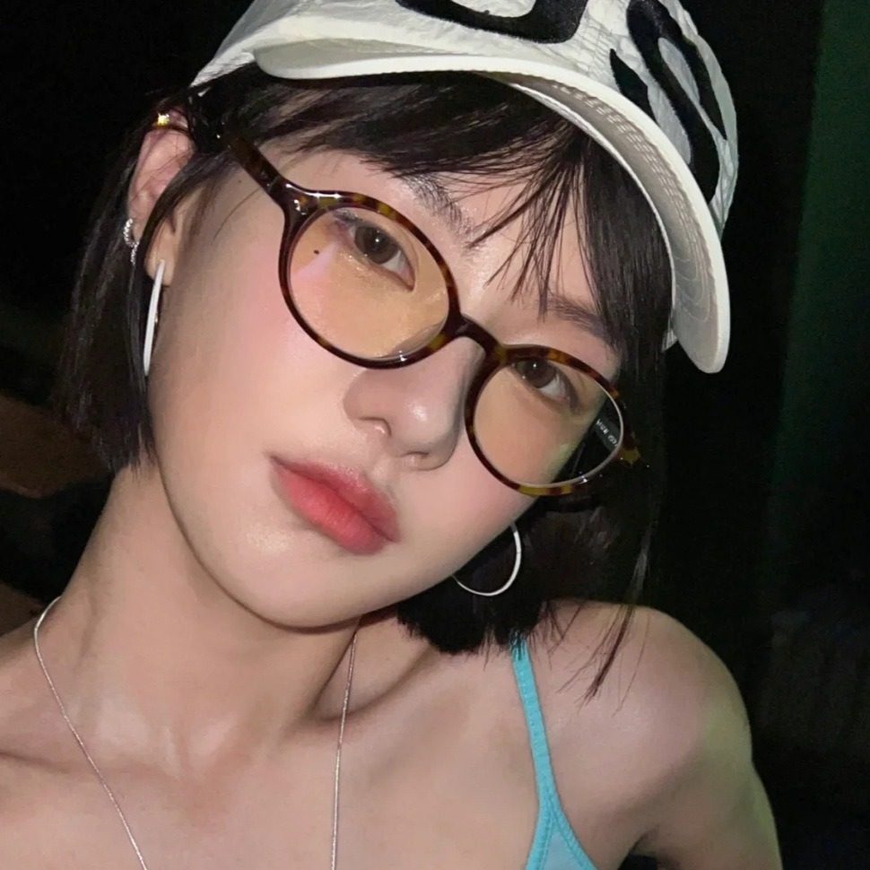 Osman 6120 new Korean style Oval small frame anti-blue light plain glasses personality Internet celebrity same style glasses frame for women