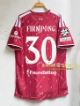 2627 liverpool home custom number 30 star + champions league armband