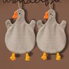 Big Goose hand towel kitchen hanging towel functional towel cartoon hanging towel coral velvet hanging towel absorbent kitchen towel dish towel