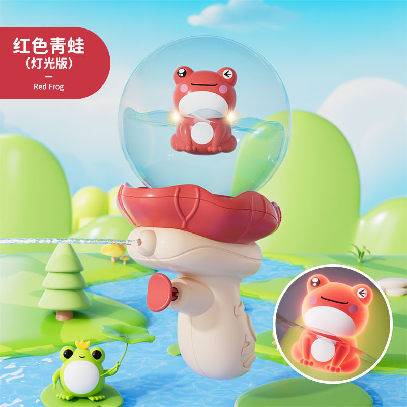 儿童卡通水枪透明发光喷水呲水枪夏季户外打水仗戏水玩具批发