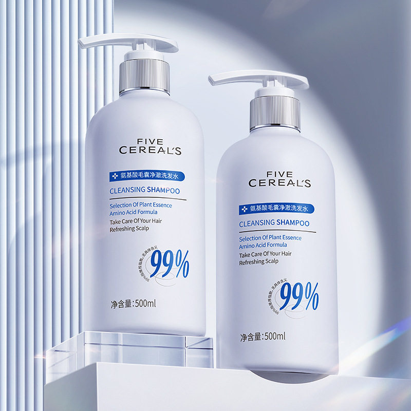 Korean Herbal Grain Hair Follicle Cleansing Shampoo Scalp Cleansing Anti-Dandruff Anti-Itch Oil Control Fluffy Shampoo Shampoo