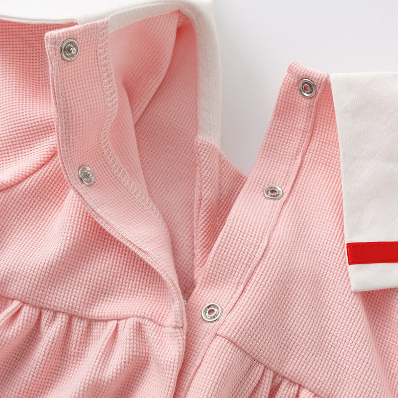 Baby Jumpsuit 2024 Autum New Baby Girl Clothes Little Red Flower Long-Sleeved Crawler Suit Infant and Toddler Clothing Dropshipping