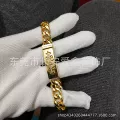 Gold Cross flower diamond bracelet 20cm
