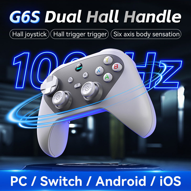 G6S Game Controller Bluetooth Dual Hall Rocker Linear Trigger Vibration Somatosensory Android Switch Mobile Phone Controller