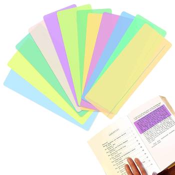 Temu Cross-Border Hot-Selling New Product Guided Reading Strips for Students to Assist in Reading Disabilities Colorful Reading Strips Transparent Bookmarks