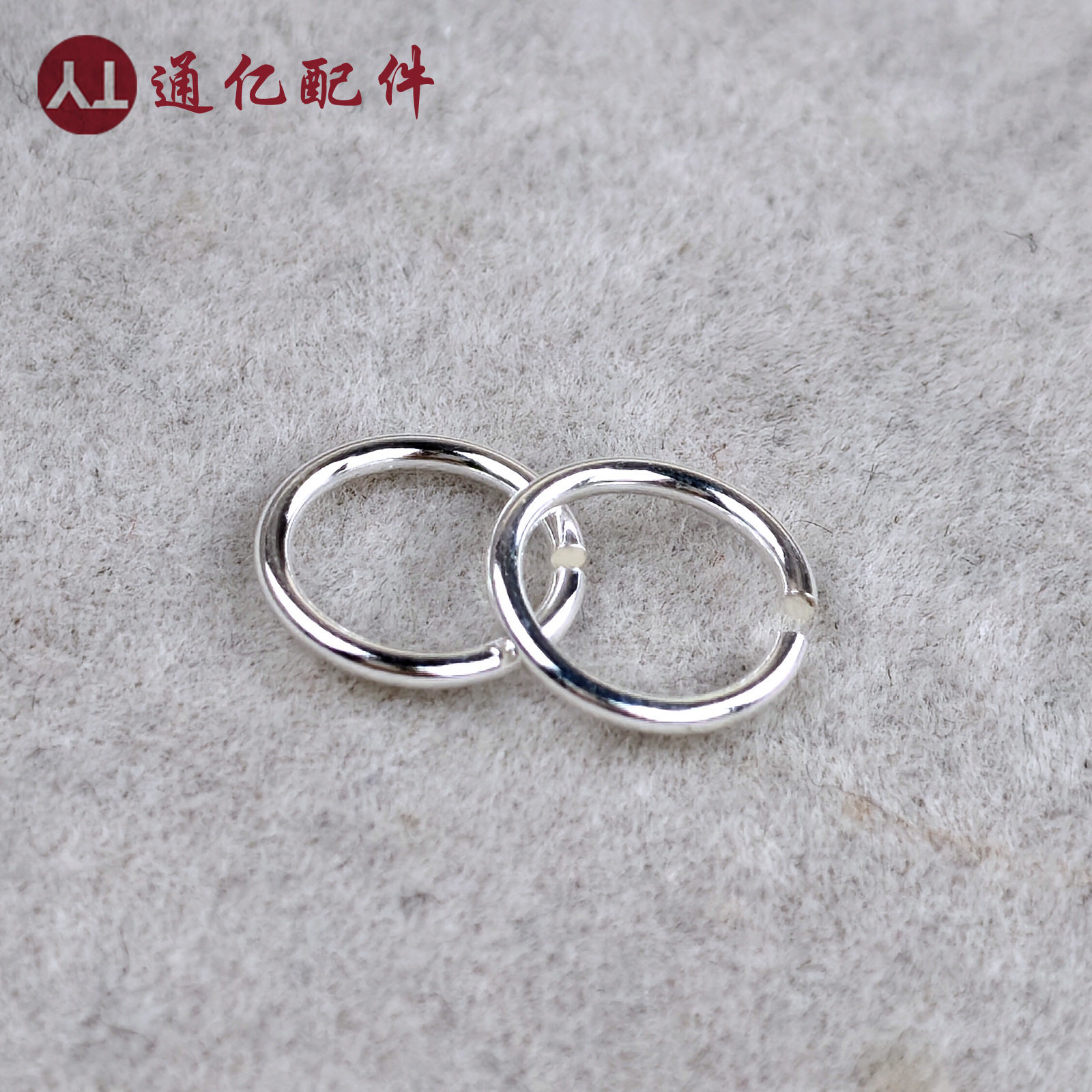 แหวนเปิดเงินสเตอริง S925 ตัวเชื่อมแหวนเรียบแบบ DIY สำหรับสร้อยคอ ต่างหู และอุปกรณ์เสริม วัสดุแฮนด์เมด ชิ้นส่วนเครื่องประดับ