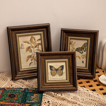 American-Style Retro European-Style Empty Photo Frame Display Stand 6inch Resin 10inch 16inch Oil Painting Wall Hanging Frame Any Size