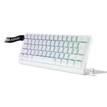 61-Key Bluetooth Keyboard Wireless Wired Three-Mode Mechanical Feel Office Game Small Portable Cross-Border Keyboard New Model