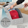 Hat Storage Box Dustproof Storage Box Zipper Box Hat Large Capacity Stackable Baseball Cap Storage Box