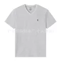 Light gray-v collar