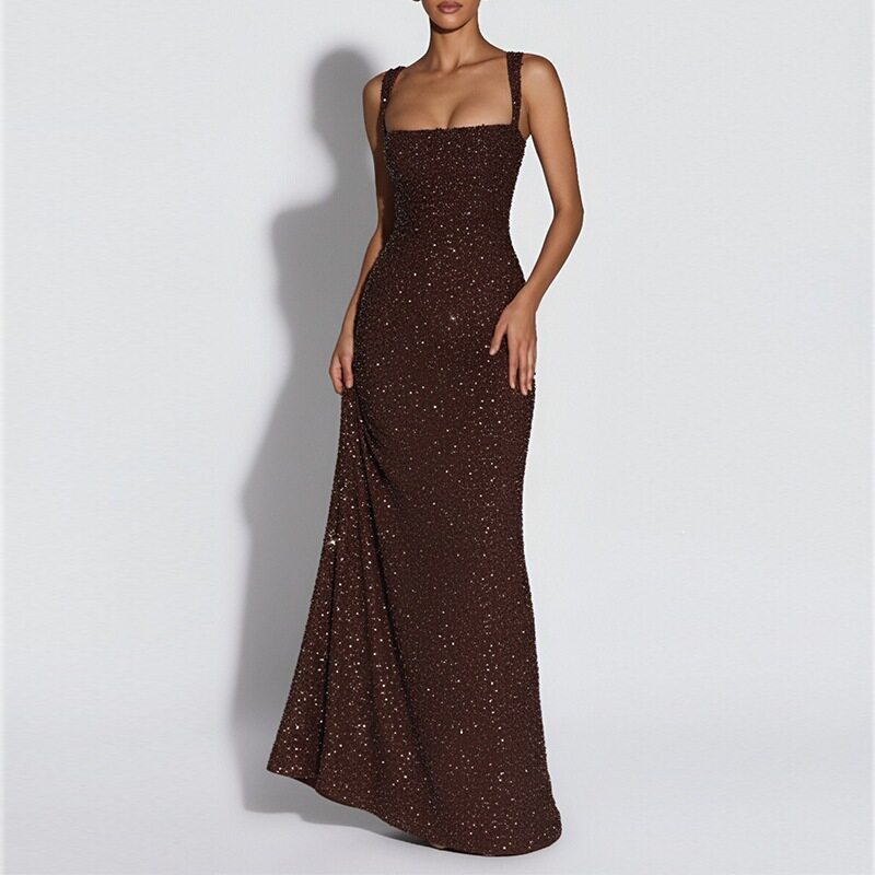 Elegant Womens Spring Dress Slim Fit Spaghetti Straps Fashionable Design Perfect for Parties and Events Wholesale