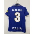 1996 italy home jersey, number 3, with captain's armband